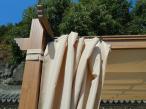 Zadaszenie na taras z zasłonami 3x3m Pergola Kirn - Cream Wood