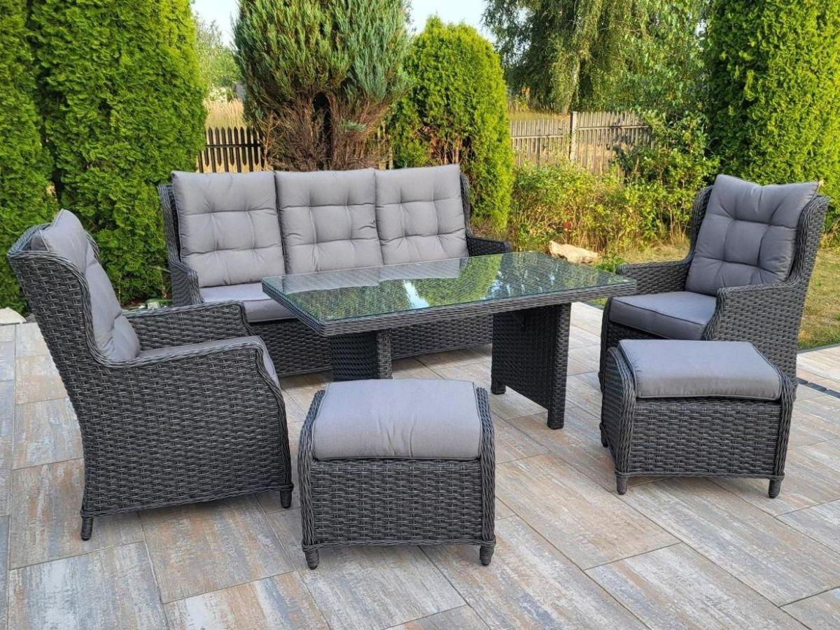 Komplet mebli na taras dla 7 osób