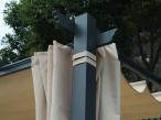 Aluminiowa pergola ogrodowa 3x4 z zaslonami Kirn Beż