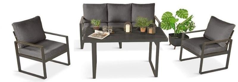 Zestaw Panaon Dining Dark Grey dla 5 osób