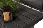 Grafitowe meble do ogrodu dla 7 osób - sofa 175cm, 2 fotele i 2 pufy - Panaon Dining DG