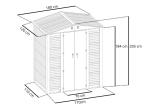 Wzmacniany domek narzędziowy metalowy Dettel Plus 180x120x205cm - drzwi na zawiasach - Antracite A16