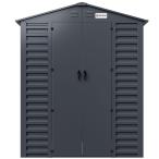 Wzmacniany domek narzędziowy metalowy Dettel Plus 180x180x205cm - drzwi na zawiasach - Antracite A16
