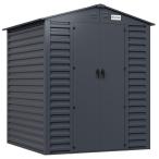 Wzmacniany domek narzędziowy metalowy Dettel Plus 180x180x205cm - drzwi na zawiasach - Antracite A16