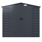 Wzmacniany domek narzędziowy metalowy Dettel Plus 240x180x205cm - drzwi na zawiasach - Antracite A16