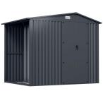 Domek ogrodowy z drewutnią z drzwiami na zawiasach Wartt Plus 240x180x200cm - Antracite A16