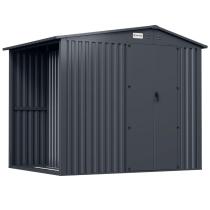 Domek ogrodowy z drewutnią z drzwiami na zawiasach Wartt Plus 240x180x200cm - Antracite A16