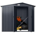 Domek ogrodowy z drewutnią z drzwiami na zawiasach Wartt Plus 240x180x200cm - Antracite A16
