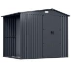 Domek ogrodowy z drewutnią z drzwiami na zawiasach Wartt Plus 240x180x200cm - Antracite A16