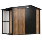 Domek ogrodowy z drewutnią z drzwiami na zawiasach Wartt Plus 240x180x200cm - Wooden