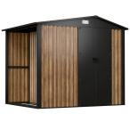 Domek ogrodowy z drewutnią z drzwiami na zawiasach Wartt Plus 240x180x200cm - Wooden