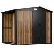 Domek ogrodowy z drewutnią z drzwiami na zawiasach Wartt Plus 240x180x200cm - Wooden