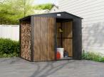 Domek ogrodowy z drewutnią z drzwiami na zawiasach Wartt Plus 240x180x200cm - Wooden