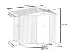 Domek ogrodowy z drewutnią z drzwiami na zawiasach Wartt Plus 240x180x200cm - Wooden