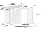 Mocna szopa ogrodowa z drewutnią Wartt Plus z drzwiami na zawiasach 300x240x200cm - Antracite A16
