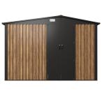 Mocna szopa ogrodowa z drewutnią Wartt Plus z drzwiami na zawiasach 300x240x200cm - Wooden