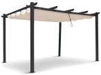 Aluminiowa pergola ogrodowa 4x4 Kirn Beż