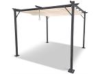Pergola ogrodowa z zasłonami 3x3 Niro Cream