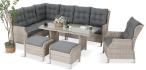 Laritto Corner + 1x recliner - Creme