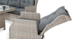 Laritto Corner + 1x recliner - Creme
