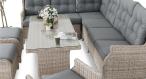 Laritto Corner + 1x recliner - Creme