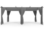 Pergola tarasowa wolnostojąca z zasłonami Niro 3x5,5 - Grey