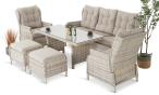 Komplet mebli tarasowych z regulowanymi fotelami Laritto Dining - Beige