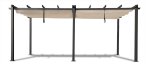 Pergola ogrodowa 3x6 z materiałowym dachem Kirn beż
