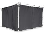Biała Aluminiowa pergola z zasłonami na taras Kirn 3x4 - Grey White