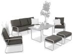 Ater Dining + pufy - poduszki - Dark Grey