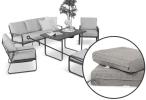 Ater Dining + pufy - poduszki - Dark Grey