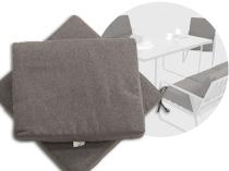 Komplet poduszek do zestawu Ater Grande - 8x siedzisko 8x oparcie - Dark Grey