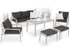 Sodor Dining + pufy - poduszki - Dark Grey