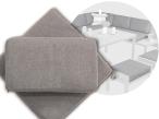 Zapasowy komplet poduszek do zestawu Calamba Corner XL - 8x siedzisko 7x oparcie - Grey