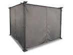 Szara pergola ogrodowa z zasłonami 3x3 Niro - Grey