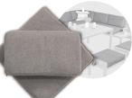 Komplet poduszek do zestawu Calamba Corner XL + fotel - 9x siedzisko 8x oparcie - Grey
