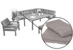 Calamba Corner XL + fotel - poduszki - Grey