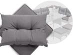 Poduszki do mebli ogrodowych Perata Corner + 2 fotele - 8x siedzisko 9x oparcie - Grey