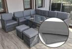 Poduszki do mebli ogrodowych Cofete Corner + 1 fotel – 7x siedzisko 7x oparcie - Grey