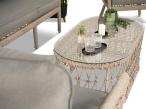 Nowoczesny aluminiowy zestaw mebli na taras Lirana styl naturalny rope - Antracite