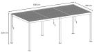 Aluminiowa pergola z lamelami na taras Lufel 3x6 - imitacja drewna