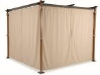 OUTLET - Pergola tarasowa 3x3 Niro z zasłonami - Cream Wood