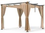 OUTLET - Pergola tarasowa 3x3 Niro z zasłonami - Cream Wood