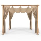 Pergola tarasowa 3x3 Niro z zasłonami - Cream Wood