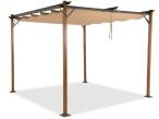 OUTLET - Pergola tarasowa 3x3 Niro z zasłonami - Cream Wood