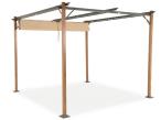 OUTLET - Pergola tarasowa 3x3 Niro z zasłonami - Cream Wood