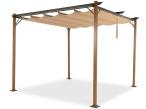 OUTLET - Pergola tarasowa 3x3 Niro z zasłonami - Cream Wood