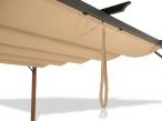 OUTLET - Pergola tarasowa 3x3 Niro z zasłonami - Cream Wood