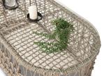Nowoczesny aluminiowy zestaw mebli na taras Lirana styl naturalny rope - Cream