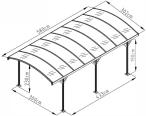 Gartwerk - Axel 580x302x230cm - Grey MG15